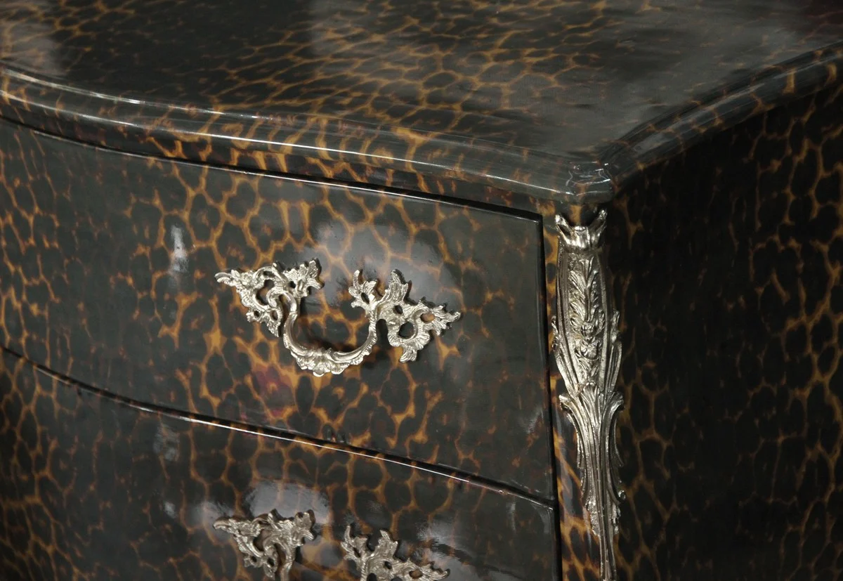 Baroque chest of drawers Leopard Gray 105 cm - Cabinet furniture
