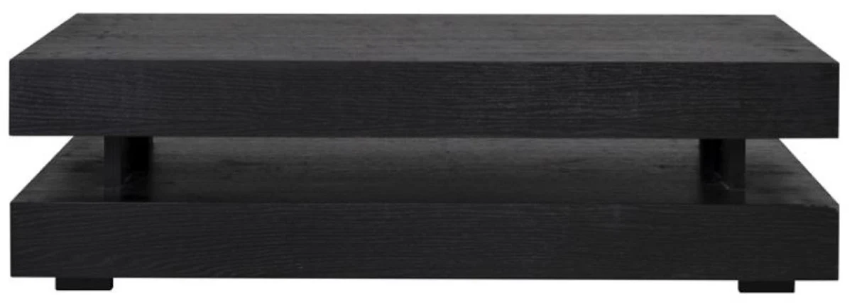 Luxury coffee table black 150 x 80 x H. 43 cm - Rectangular solid wood living room table - Living room furniture - Luxury furniture - Luxury furnishings
