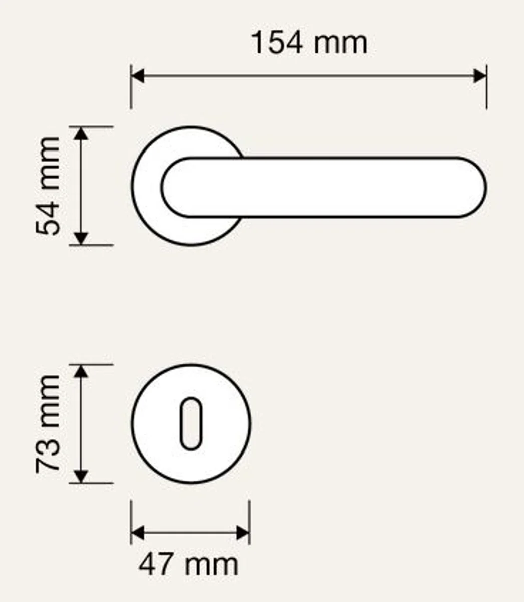 Art Nouveau door handle set French gold 15.4 x H. 5.4 cm - Baroque & Art Nouveau accessories