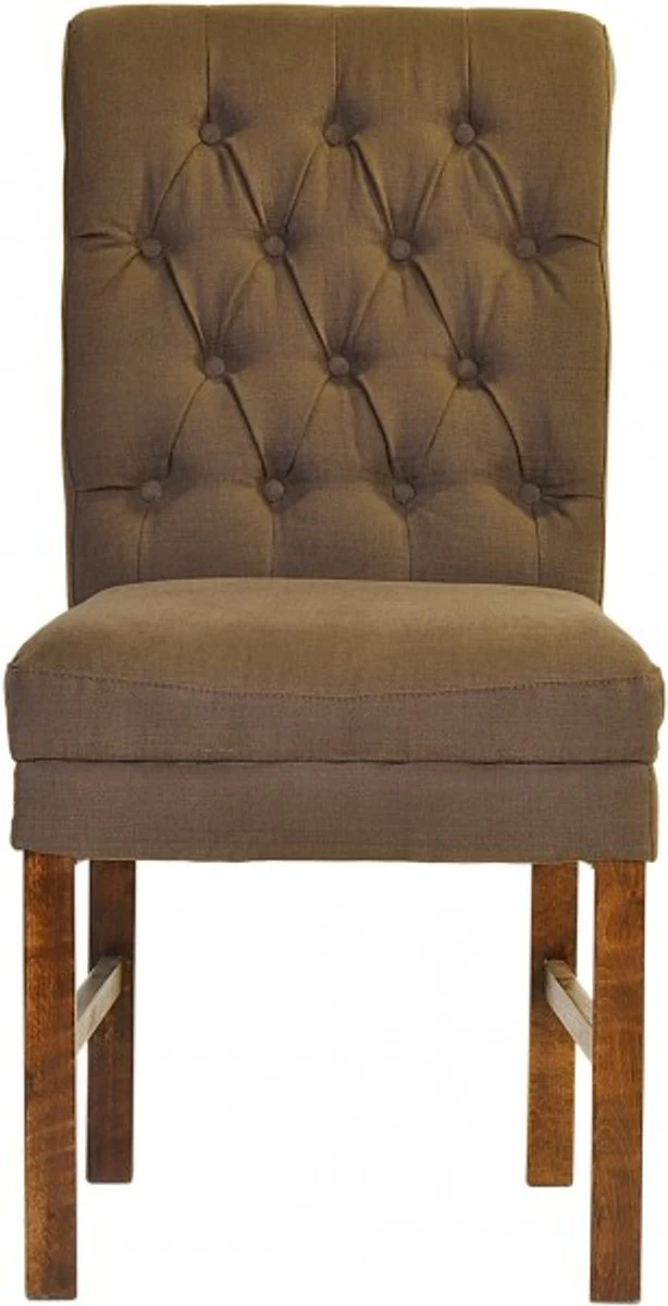 Designer dining room chair ModEF 16 brown-gray / brown - hotel furnishings - beech wood - Chesterfield design