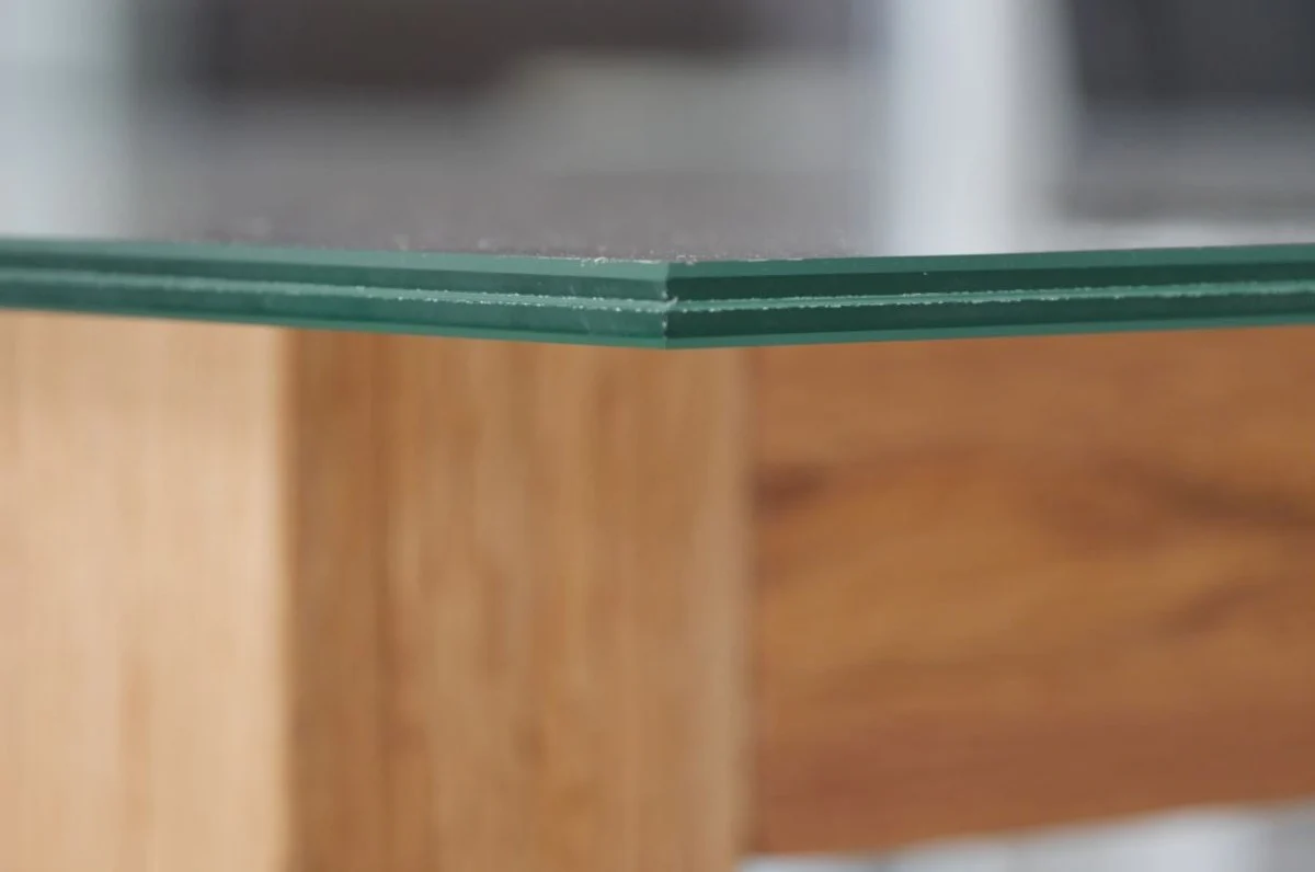 Luxury dining table 180 x 90 x H. 77 cm - Various colors - Modern kitchen table with glass top - Dining room furniture