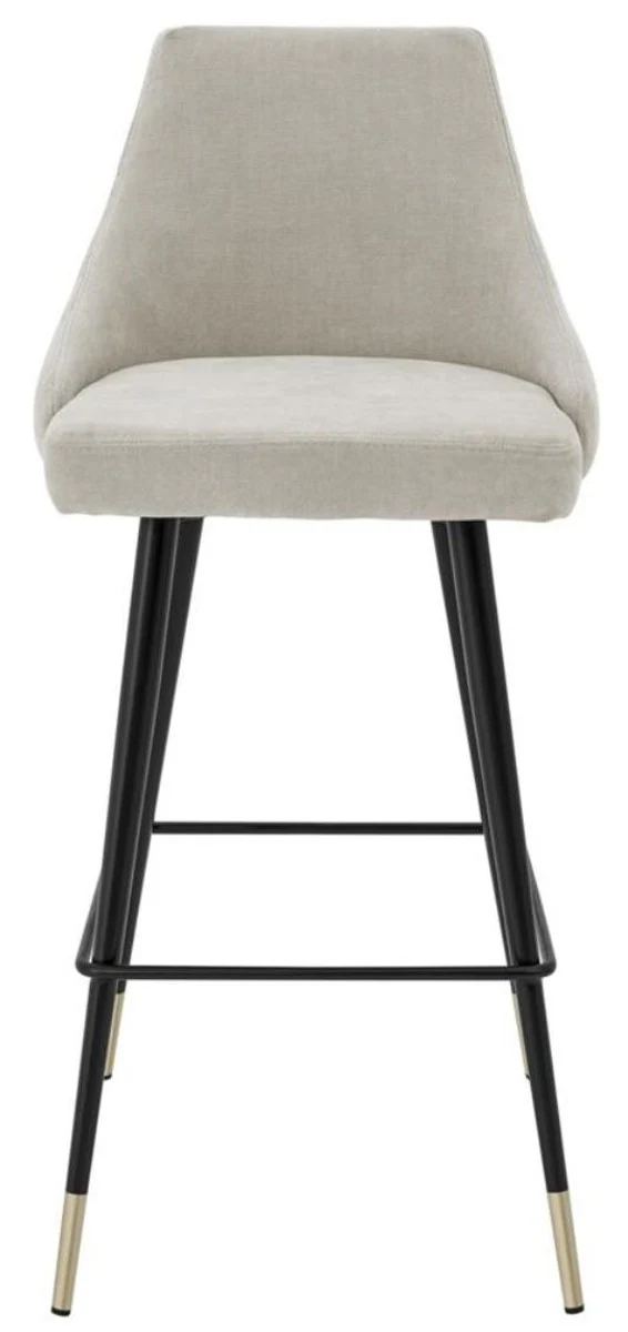 Luxury bar chair sand color / black 47 x 52 x H. 101 cm - luxury bar furniture