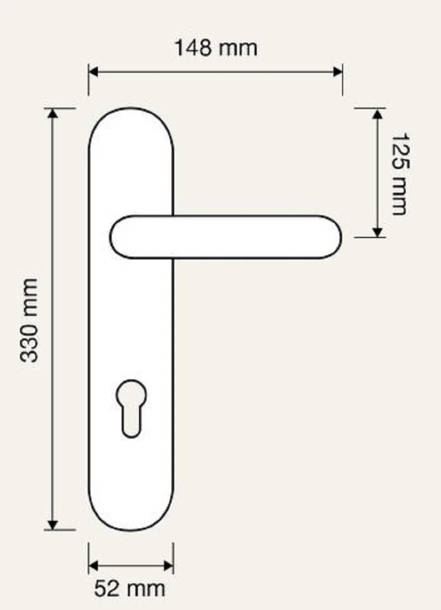 Art Nouveau door handle set French gold 14.8 x H. 33 cm - Baroque & Art Nouveau hotel accessories