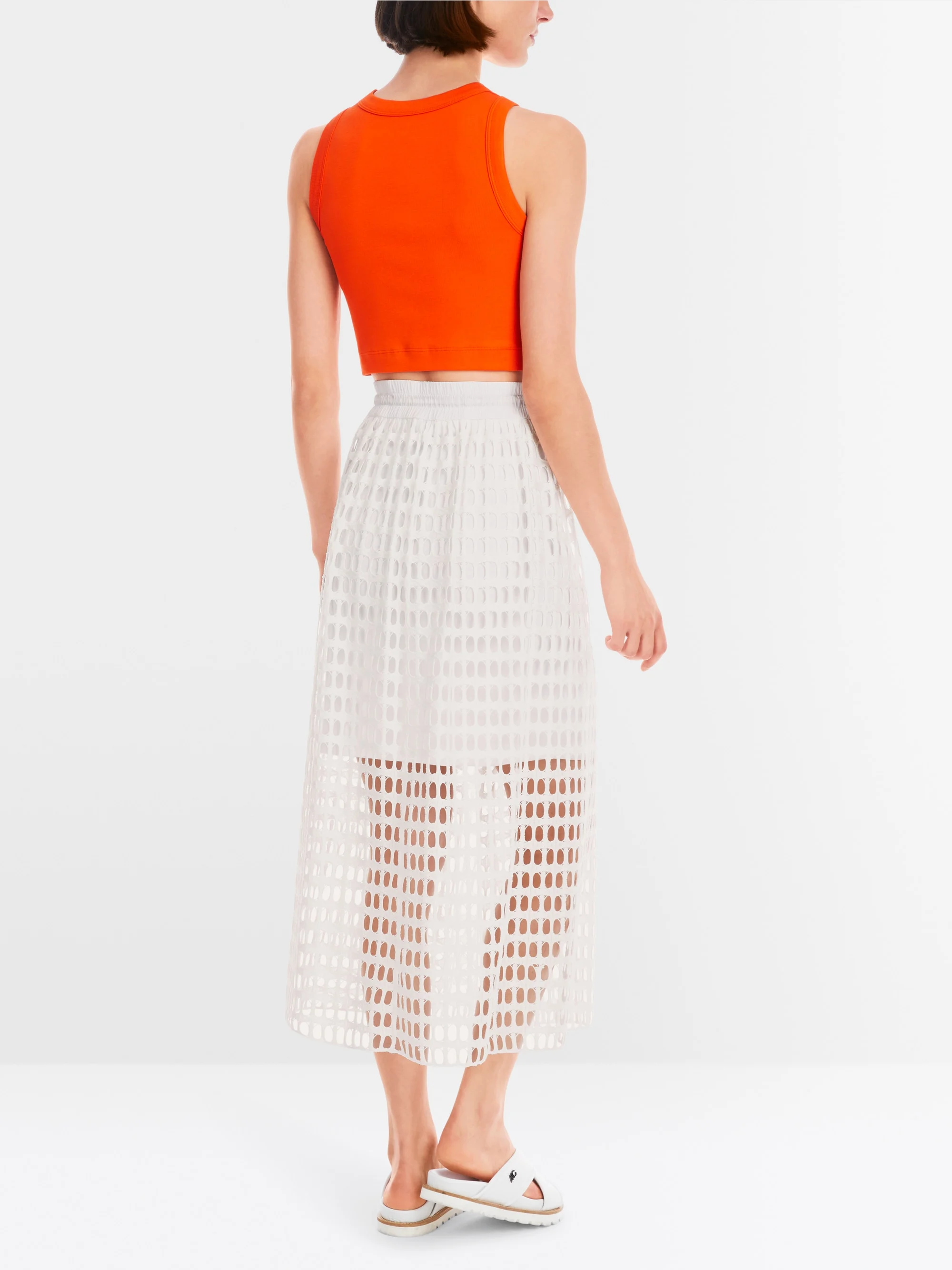 Marc-Cain Airy skirt made of openwork mesh knit
