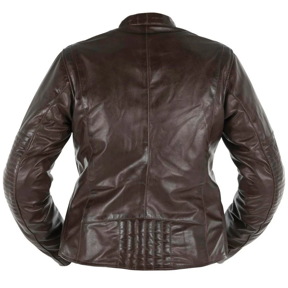 ÜBERLAP LEATHER JACKET DONATELLA BROWN