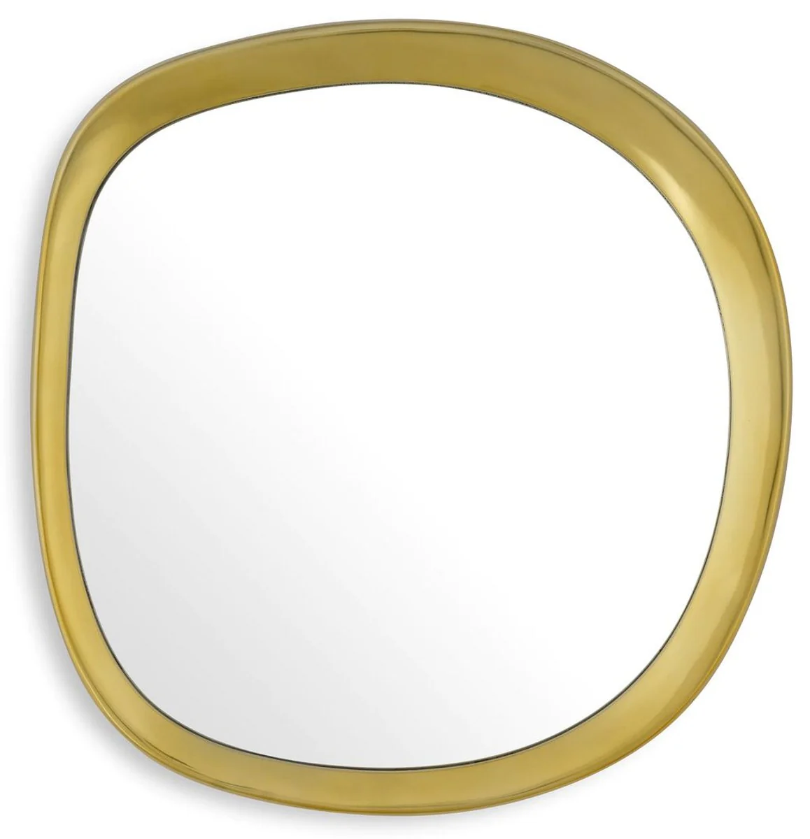 Luxury wall mirror gold 43.5 x 4 x H. 45 cm - aluminum living room mirror - bedroom mirror - cloakroom mirror - luxury furniture - luxury interior