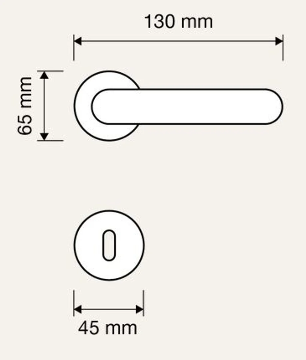 Baroque door handle set brass patinated 13 x H. 6.5 cm - door handles in the baroque style