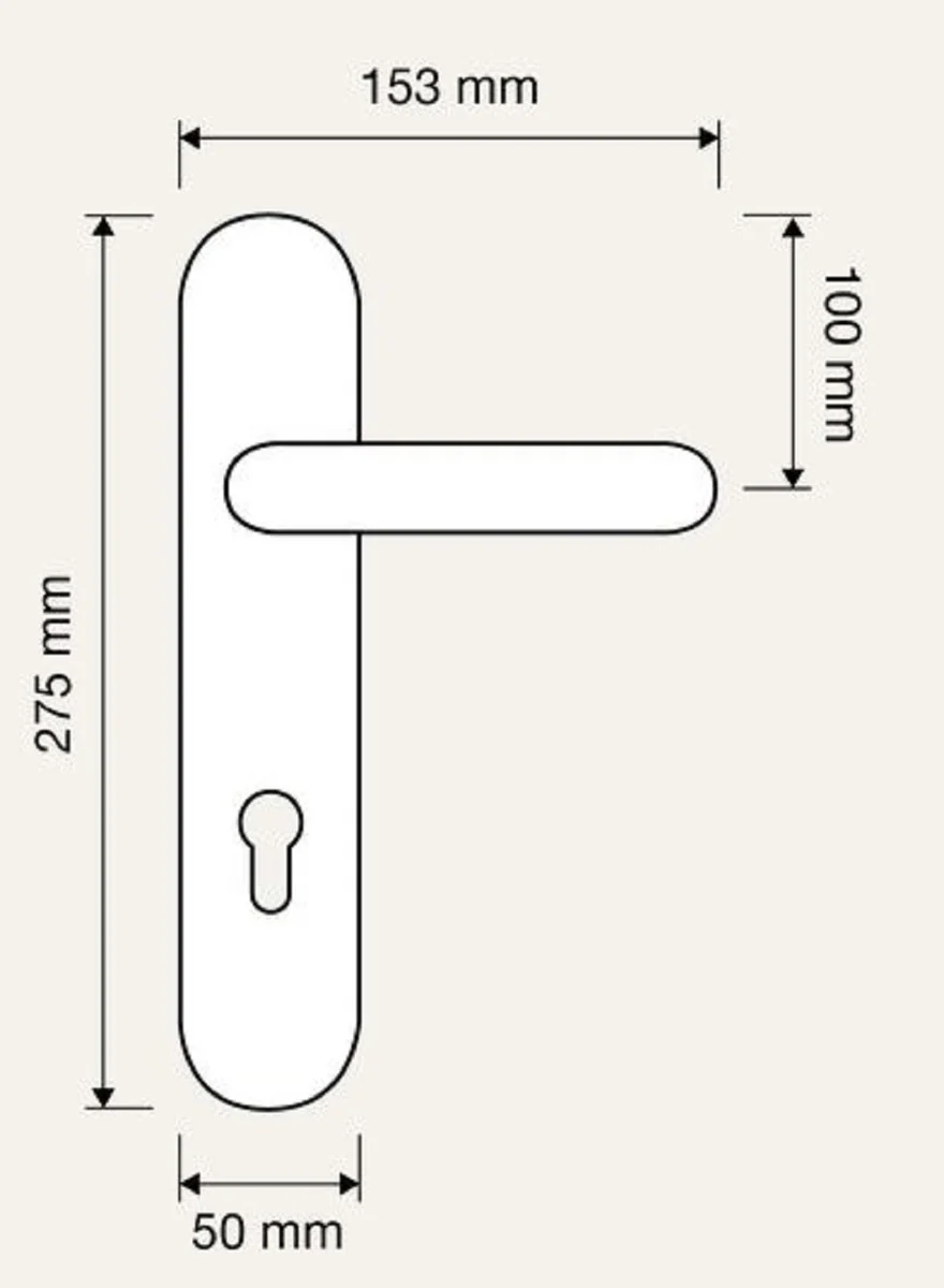 Luxury door handle set silver 15.3 x H. 27.5 cm - chrome-plated brass door handles with Swarovski crystal glass