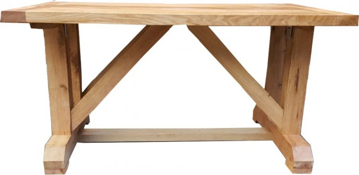 Luxury solid wood dining table solid oak 150 cm - heavy version