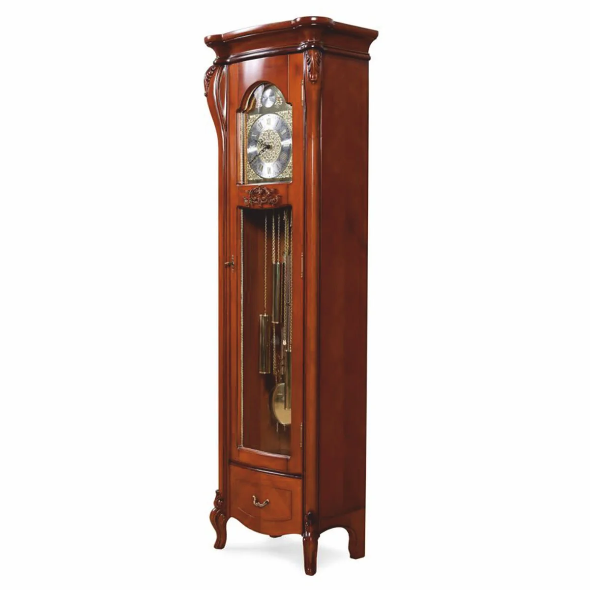Luxury Baroque Grandfather Clock / Pendulum Clock Brown H. 206 cm - Baroque Furniture