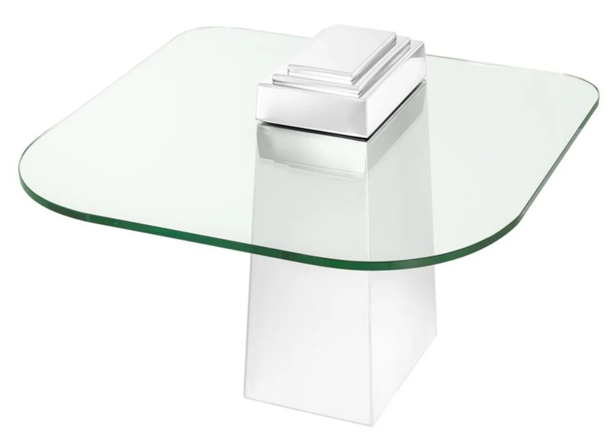Luxury side table silver 65 x 65 x H. 51 cm - luxury quality