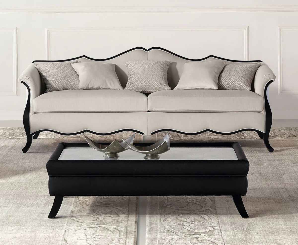 Luxury Art Deco Sofa Gray / Black - Handmade Living Room Sofa - Living Room Furniture - Art Deco Furniture - Luxury Furniture - Luxury Quality - Made in Italy