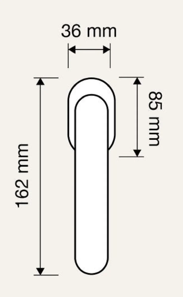 Art Nouveau window handle set French gold 3.6 x 16.2 cm - Elegant brass window handles - Baroque & Art Nouveau decorative accessories