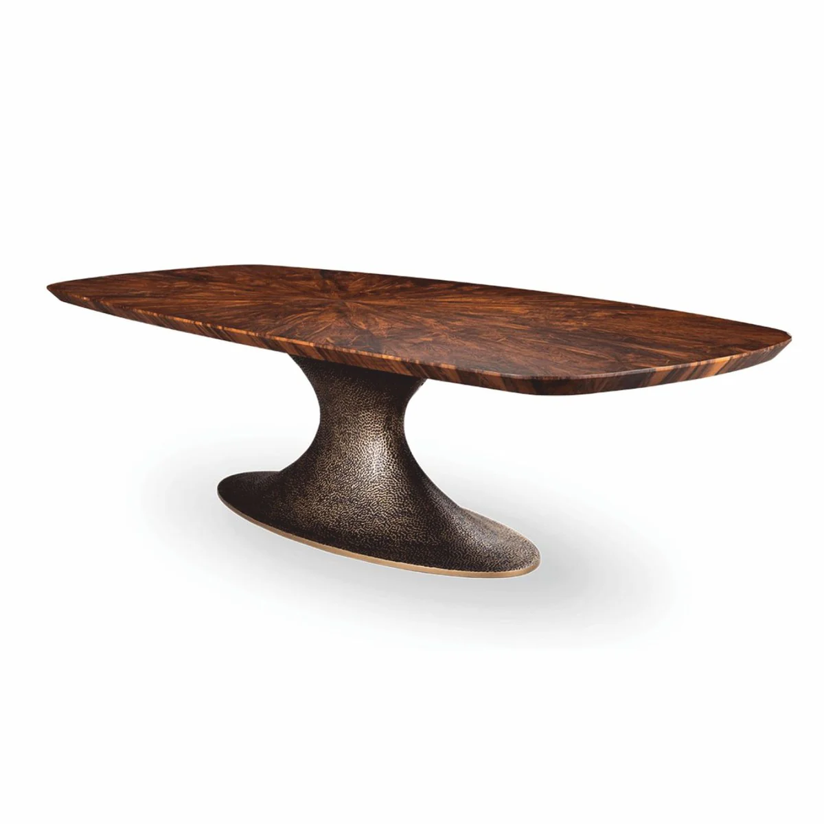 Luxury dining table brown / antique yellow gold 310 cm - dining room furniture