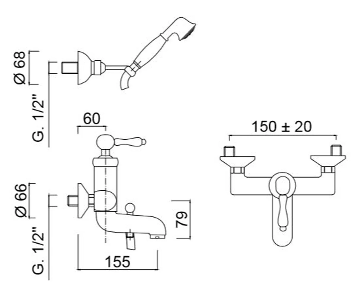 Luxury exposed single lever mixer with duplex shower head silver / white - luxury bathroom bathtub shower mixer