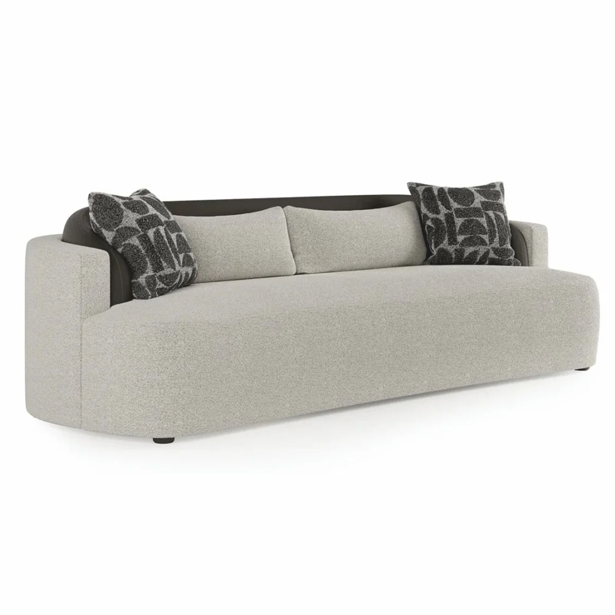 Luxury Sofa Gray / Black 250 cm - Hotel & Living Room Furniture
