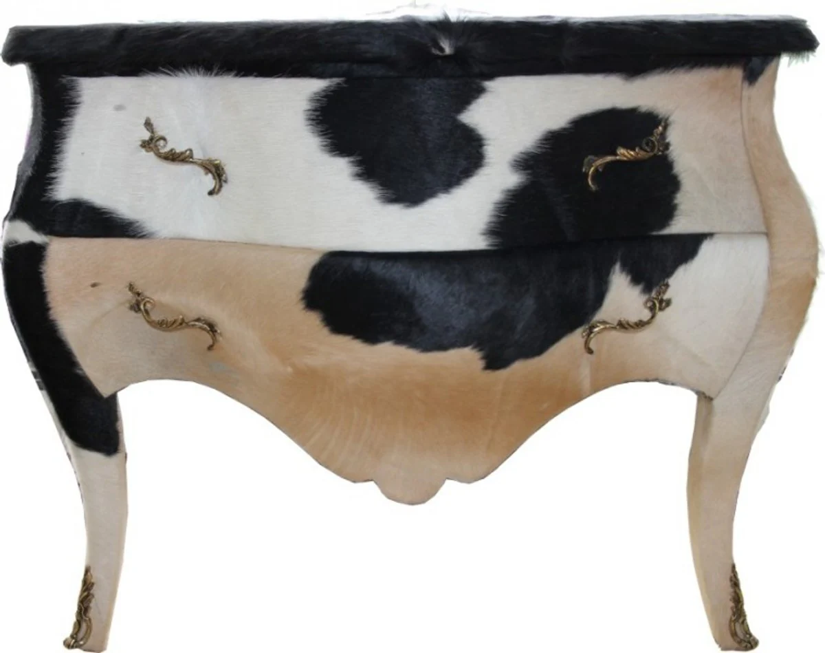 Baroque chest of drawers cowhide - unique