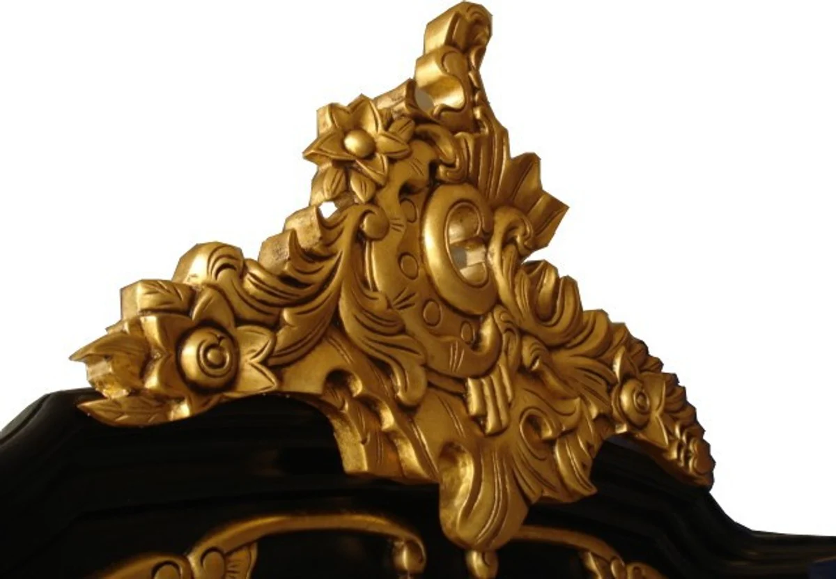 Baroque Wardrobe Black / Gold - Bedroom Wardrobe in Baroque Style - Handcrafted Baroque Bedroom Furniture