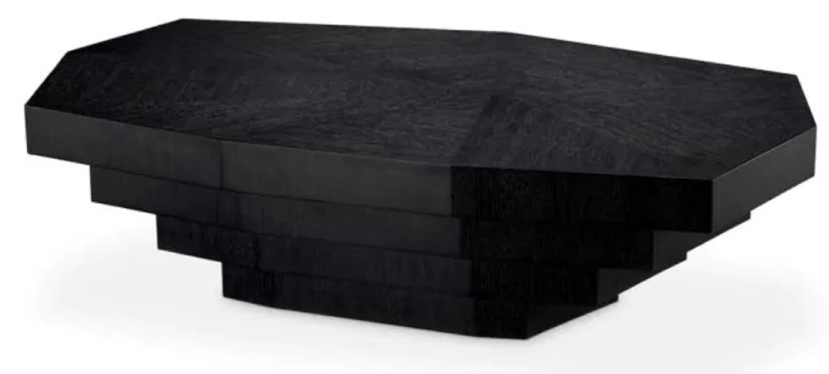 Luxury coffee table / living room table black gray 140 cm