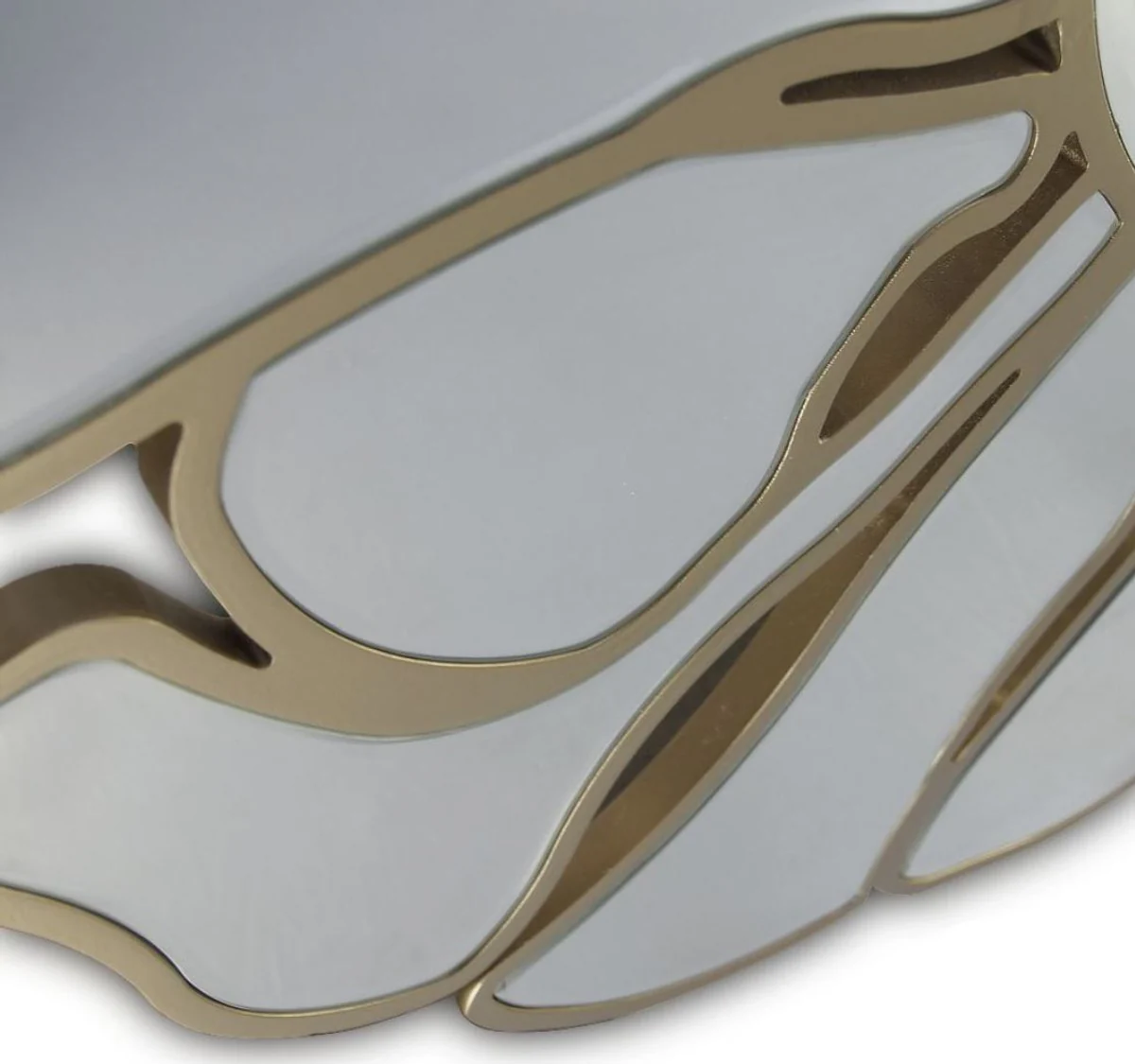 Luxury mirror gold Ø 92 cm - round living room wall mirror - cloakroom mirror - bedroom mirror - luxury collection