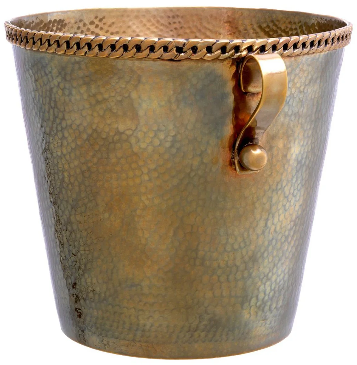 Luxury wine cooler with 2 carrying handles vintage brass Ø 25.5 x H. 23.5 cm - champagne cooler - champagne cooler - catering accessories - restaurant accessories - hotel accessories