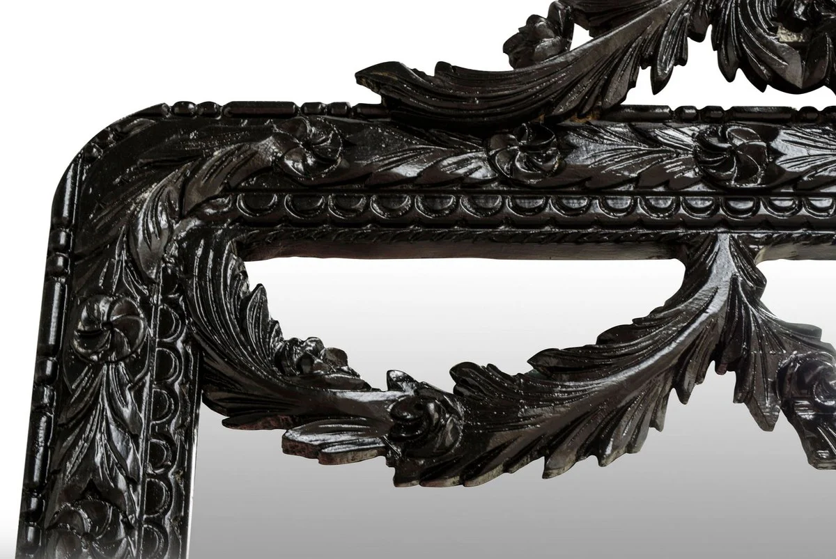 Baroque mirror black 120 x H. 242 cm - Baroque wall mirror
