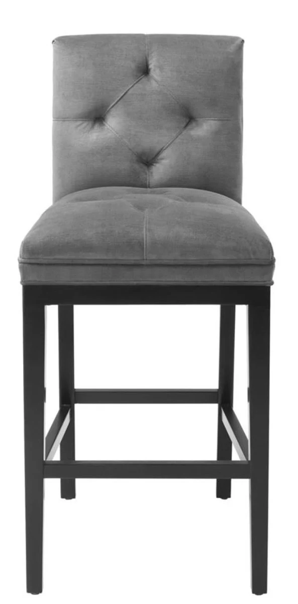 Luxury bar chair dark gray / black 51 x 63 x H. 110 cm - Hotel Restaurant Club Furniture