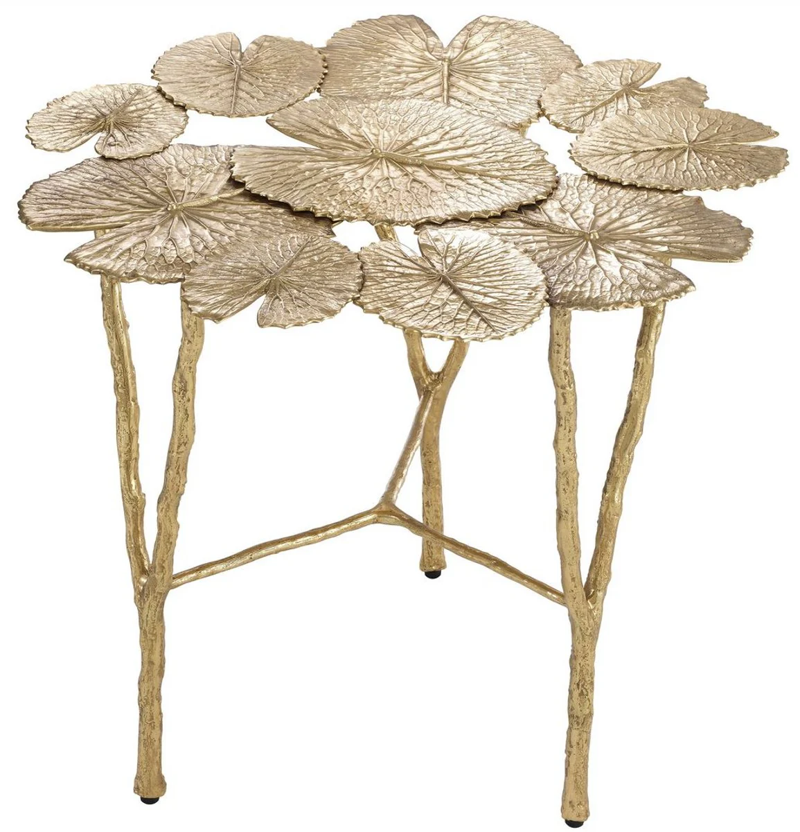 Designer brass side table gold Ø 57.5 x H. 51.5 cm - living room furniture - hotel furniture - luxury quality