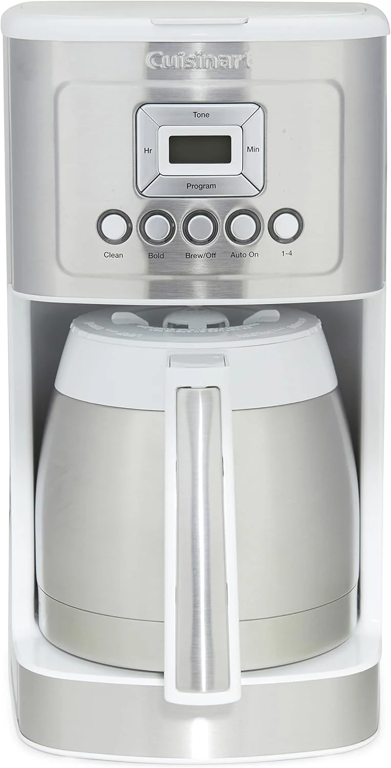 Cuisinart 12-Cup Coffee Maker, Programmable PerfecTemp Thermal Carafe Coffee Machine with 1-4 Cup Setting, Brew Strength Control and Brew Pause, Stainless Steel, DCC-3400NAS, Silver