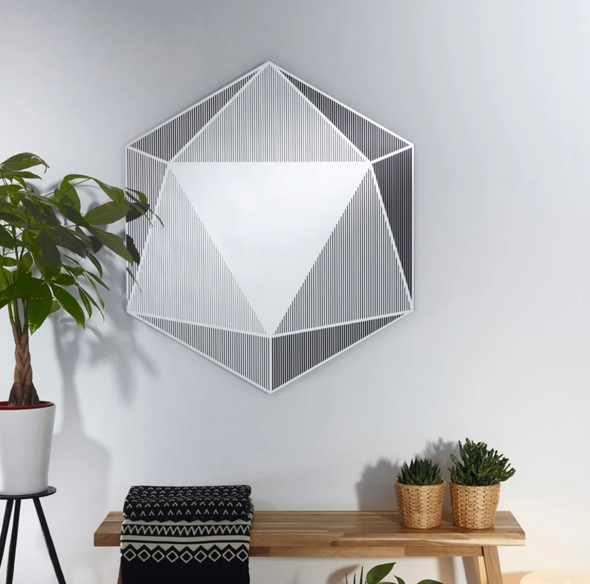 Luxury mirror 87 x H. 100 cm - designer living room furniture