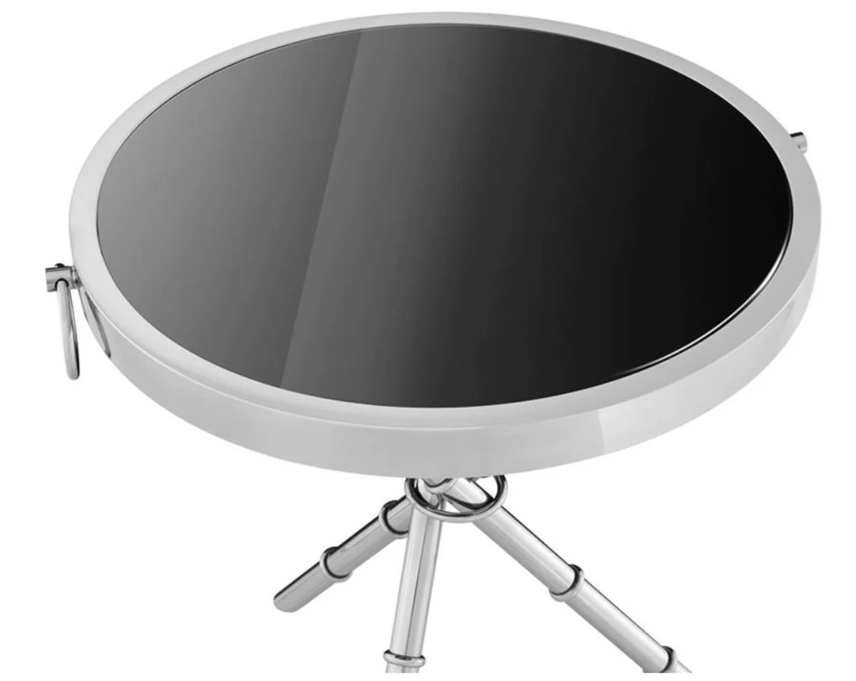 Luxury designer side table silver 52 x H. 60 cm - living room furniture