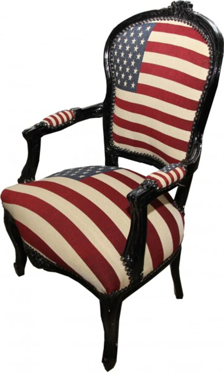 Baroque Salon Chair USA Design / Black - USA Style