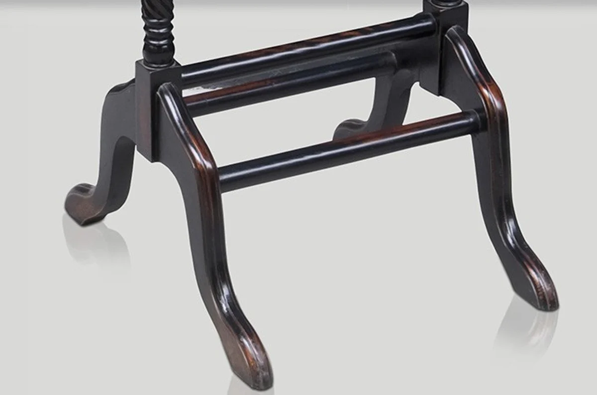 Designer luxury wardrobe stand made of solid wood antique style black / brown - Dressboy - clothes rack suit stand