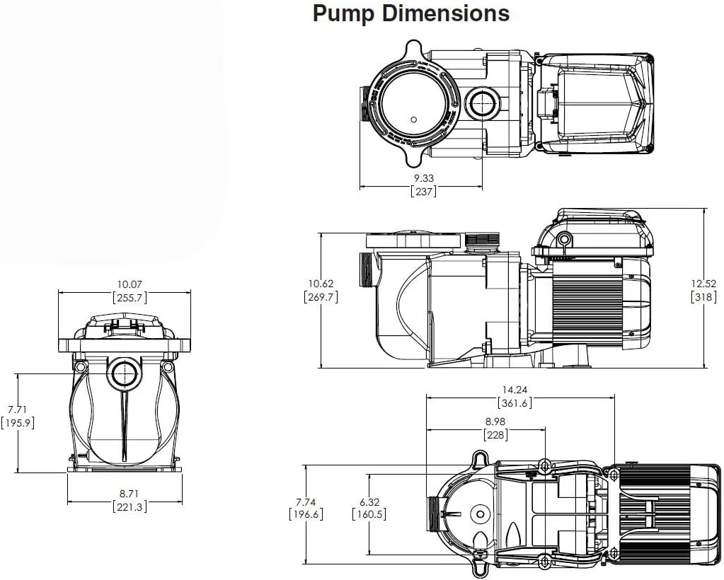 Pentair EC-342001 SuperFlo VS Variable Speed Pool Pump, 1 1/2 Horsepower, 115/208-230 Volt, 1 Phase - Energy Star Certified, Almond