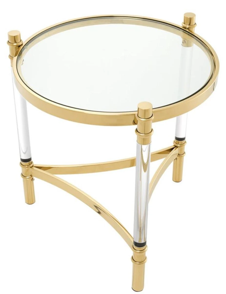 Living room side table gold Ø 50 x H. 55 cm - luxury collection