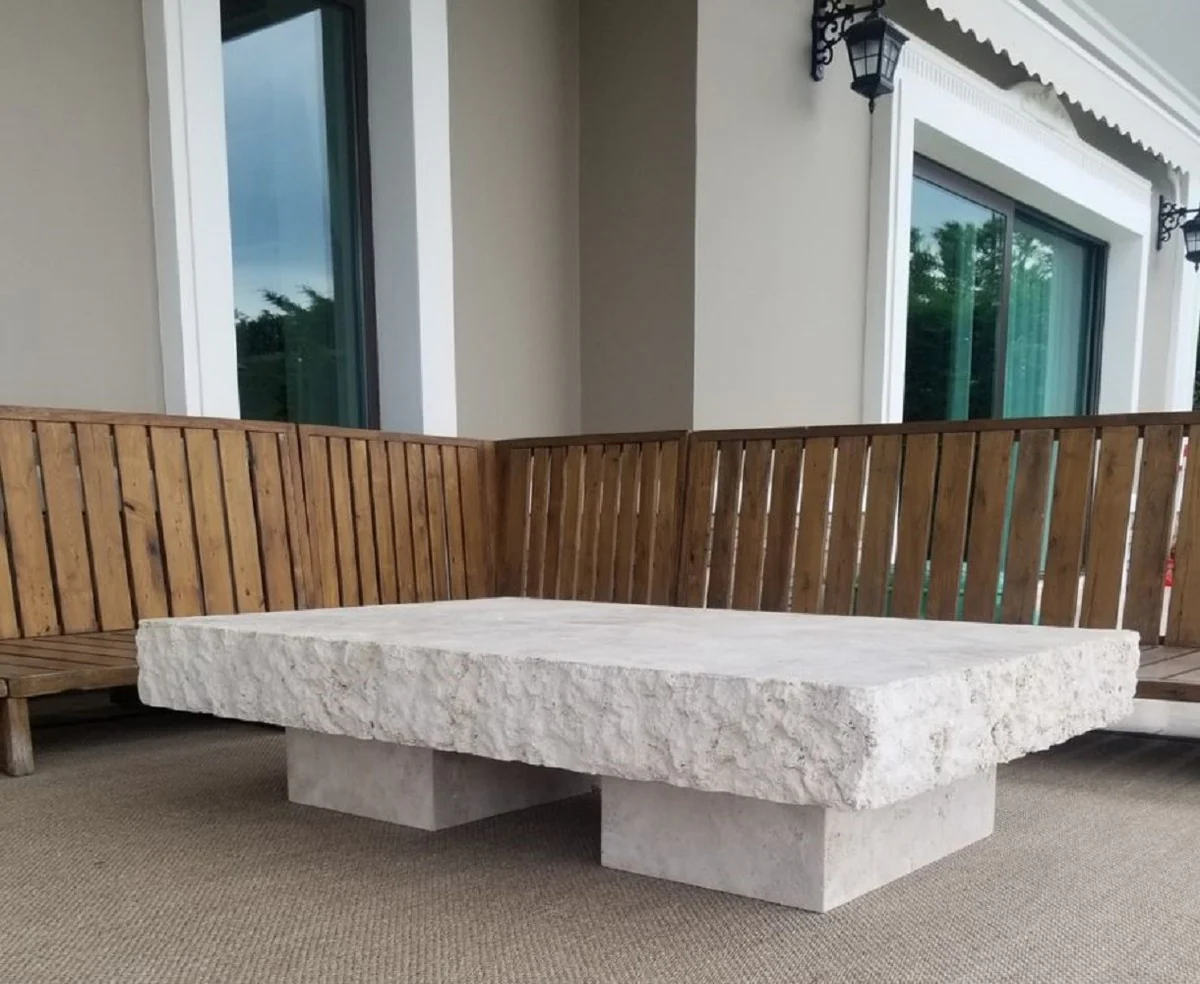 Luxury coffee table white 110 x 70 x H. 35 cm - Modern marble living room table - Luxury marble living room furniture