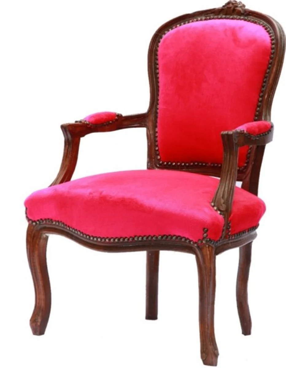 Baroque salon chair pink / brown