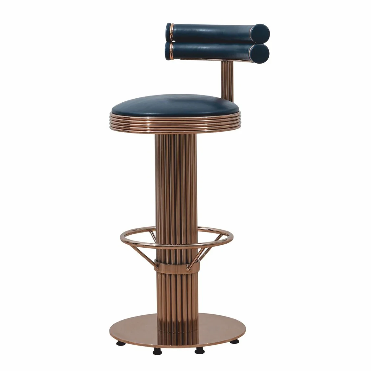 Luxury bar chair copper / black H. 96 cm