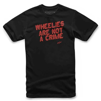 CAMISETA ALPINESTARS WHEELIES NEGRO