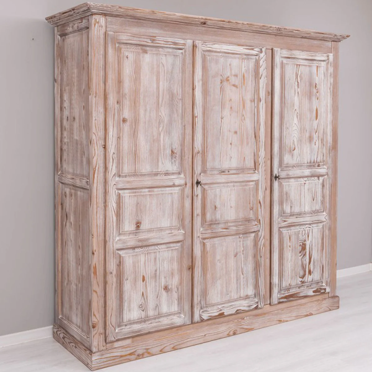 Country house style bedroom cupboard antique natural colors 212 cm - bedroom furniture