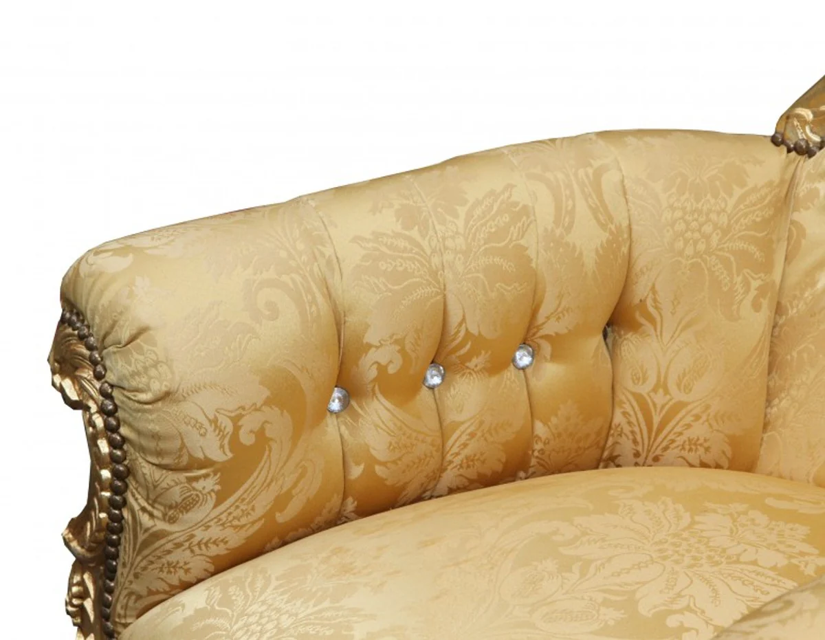 Baroque throne chair Majestic Mod2 gold pattern / gold with bling bling glitter stones - giant chair - throne chair Tron