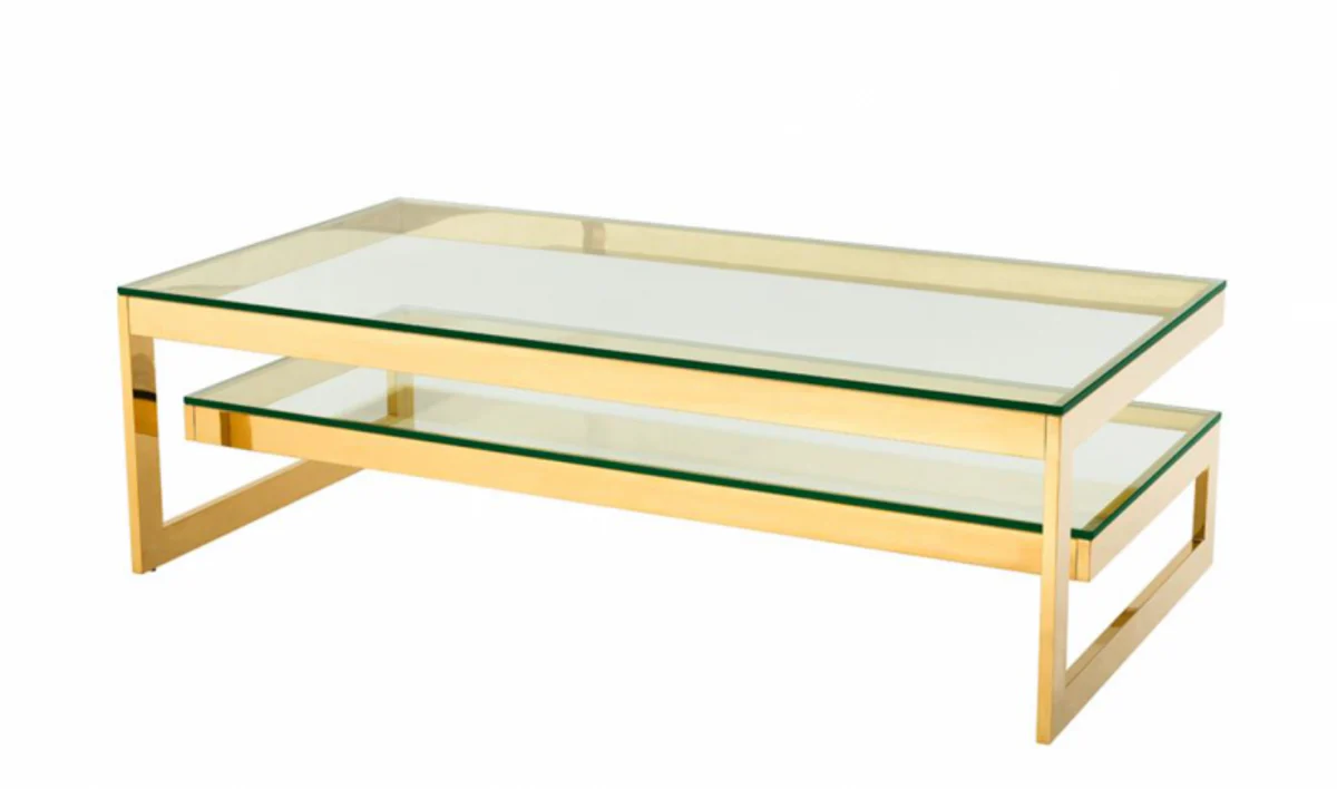 Art Deco Luxury Coffee Table Gold Finish - Living Room Salon Table - Hotel Furniture