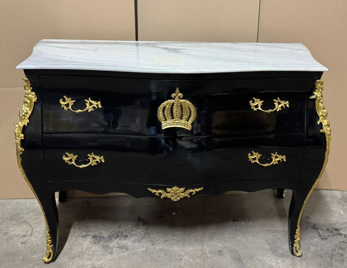 Pompöös by Baroque chest of drawers with marble top - designed by Harald Glööckler