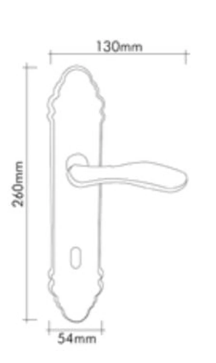 Antique Style Door Handle Set Vintage Brass - Retro Art Nouveau Baroque Door Handle Set