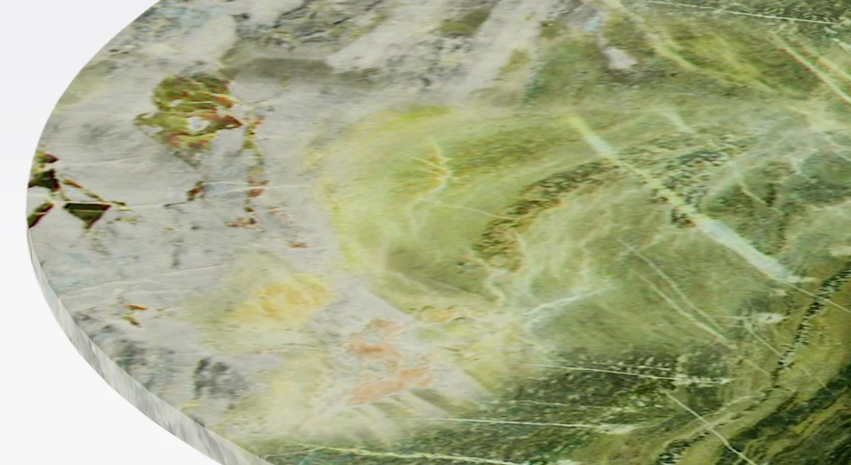 Luxury coffee table black / green Ø 77 x H. 40 cm - Round living room table with marble top - Living room furniture - Luxury furniture