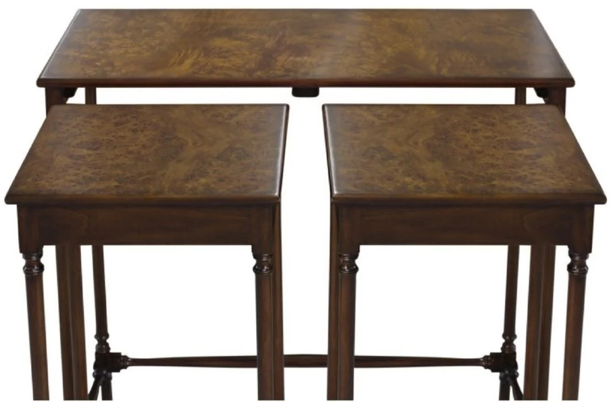 Luxury side table set brown / dark brown 67 x 28 x H. 70 cm - luxury living room furniture