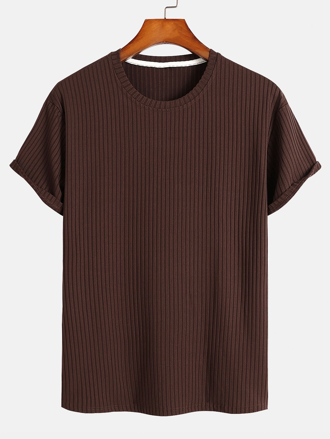 Basic Slim Fit Ribbed T-Shirt