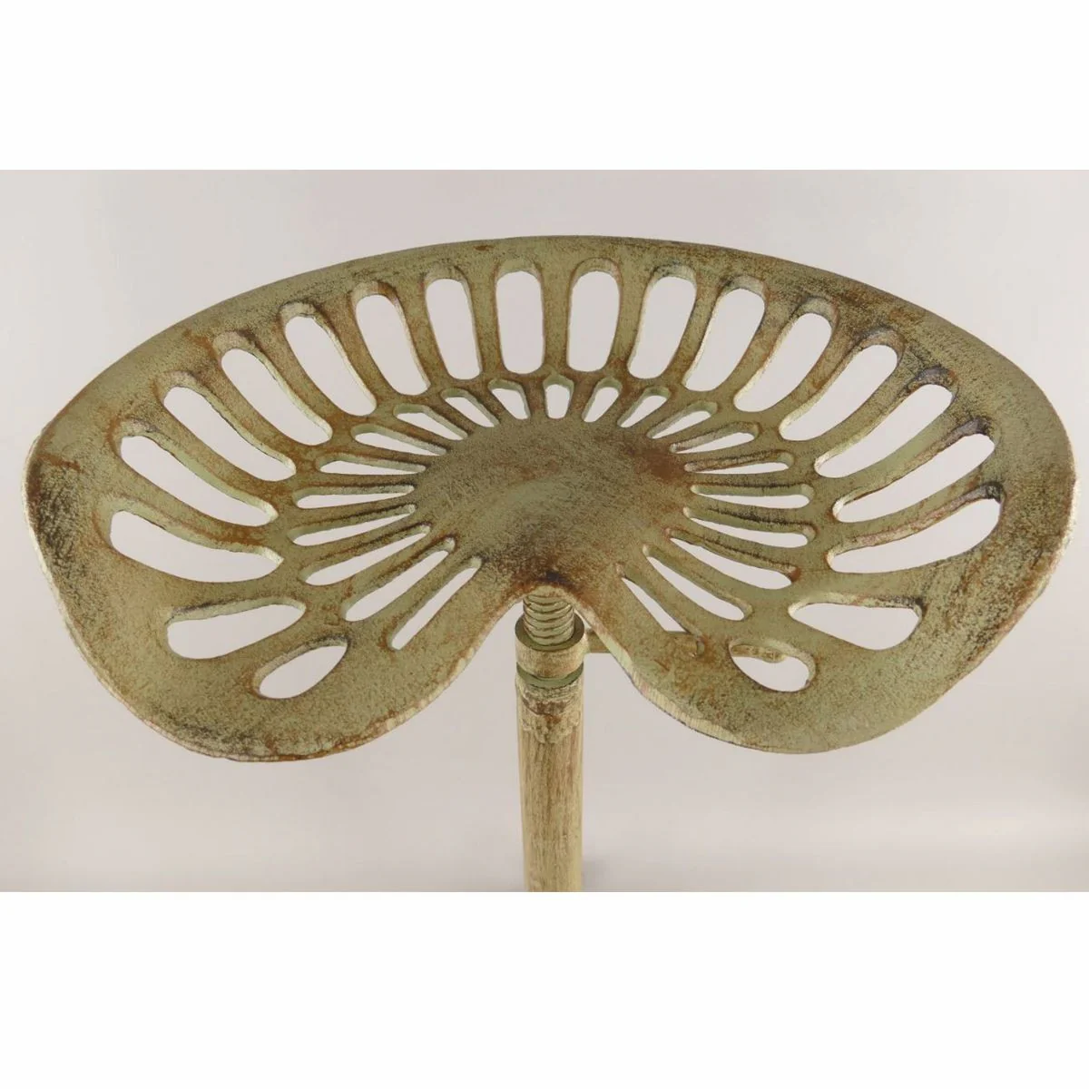 Industrial Style Cast Iron Bar Stool Rustic Green H. 75 cm