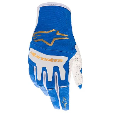 GUANTES CROSS ALPINESTARS TECHSTAR 23 - AZUL / ORO