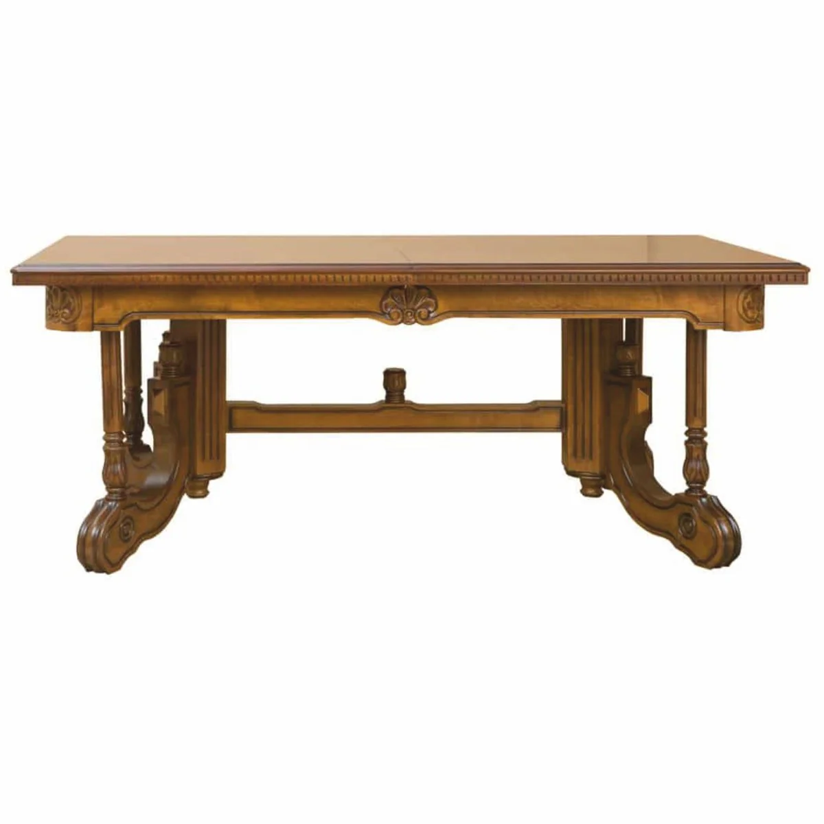 Luxury baroque dining table brown 200-276 cm - baroque style furniture